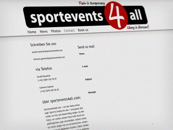 Webdesign Sportfotos